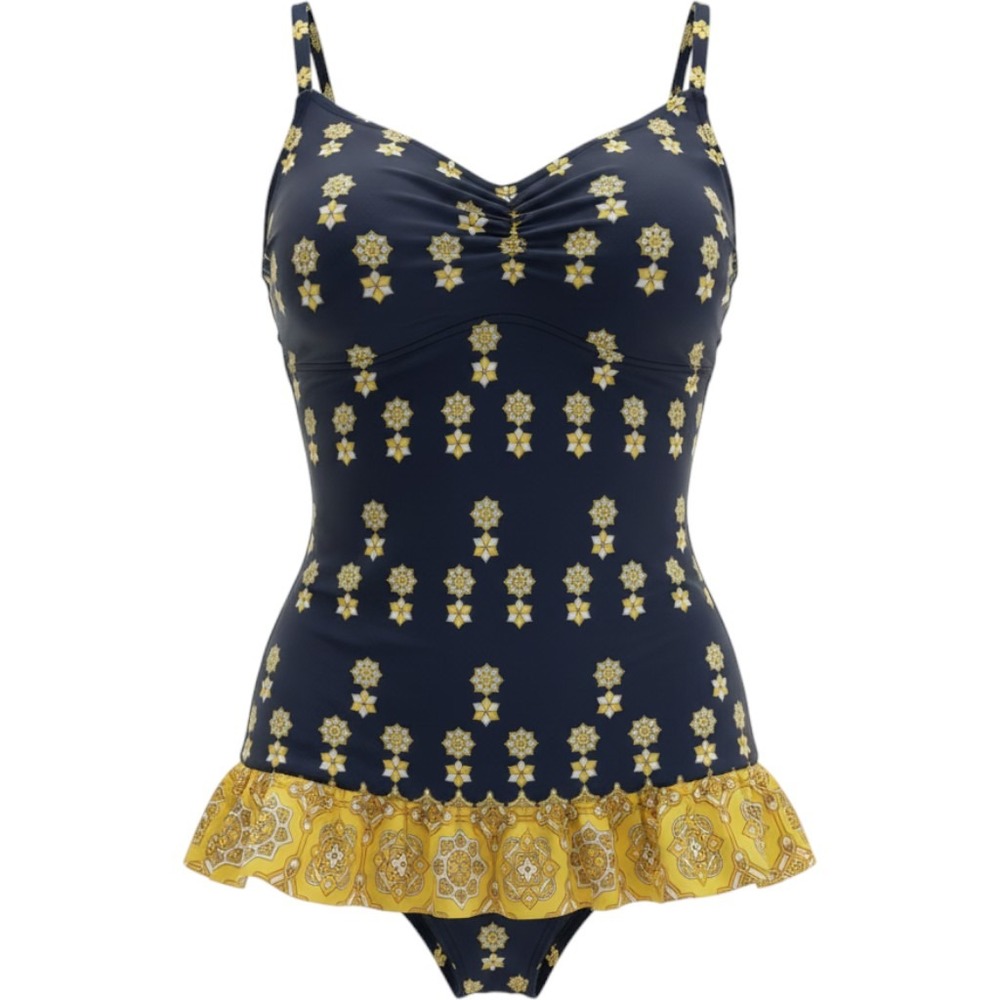 Juicy Couture Beach Royalty Palace One Piece Swimdress Vintage Sz Small  Y52493